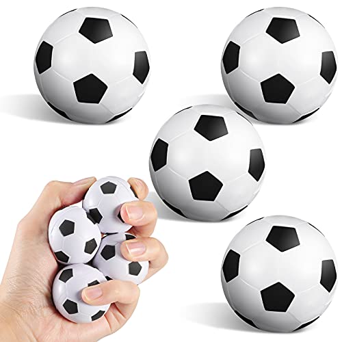 4 Stücke Mini Sportbälle Mini Schaum Sportbälle 1,57 Zoll Fußball Stressbälle für Jungen und Mädchen Party Gefallen Stress Angst Linderung Entspannung