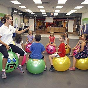 NETXE Kids Inflatable Sit and Bounce Rubber/Silicone Ride-on Small Hip Hop Ball with Handles (Outdoor And Indoor play Toy, MULTICOLOUR) 2