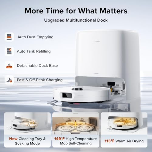 Image of roborock 2026 New Qrevo 2 Pro Robot Vacuum and Mop, 20,000Pa Suction | FlexiArm Edge Mopping, Zero-Tangle, High-Temperature Mop Self-Cleaning, Smart Obstacle Avoidance, Auto Mop Removal, White