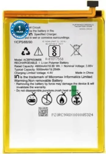 Image of Original ACBPN50M06 Battery for Micromax in 1 (E6746) / Micromax in 1b (E6523, E7533) / for Micromax in Note 1 (E7746) Battery with 1 Year warrenty *** (P167)