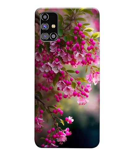 Image of Pink Floral Flowers Printed Hard Back Case Cover Compatible for Samsung Galaxy A22 4G (Multicolor) - D1662
