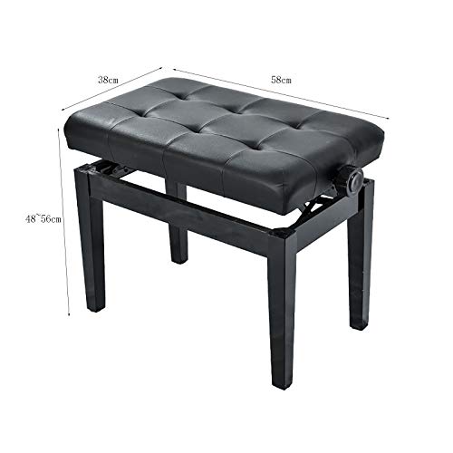 KOIAMVZW Tabouret de Piano Banc de Piano en Bois réglable en Hauteur Banc de Clavier en Cuir Souple avec Cadre en Bois Massif à moitié Robuste et Durable, Facile à Nettoyer - Les Beatles, Paul McCartney, John Lennon, RIngo Starr, George Harrison KOIAMVZW Tabouret de Piano Banc de Piano en Bois réglable en Hauteur Banc de Clavier en Cuir Souple avec Cadre en Bois Massif à moitié Robuste et Durable, Facile à Nettoyer – Image 3