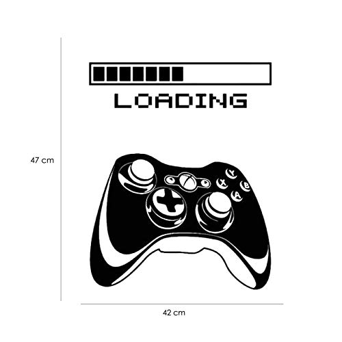 Nacnic Nordic Style Wall Decals. Loading Screen with Playstation Controller Sticker. Black Wall Decoration with Much Variety to Choose from, Perfect for Kid's Rooms, Living Rooms, Shops, Offices. - Image 3