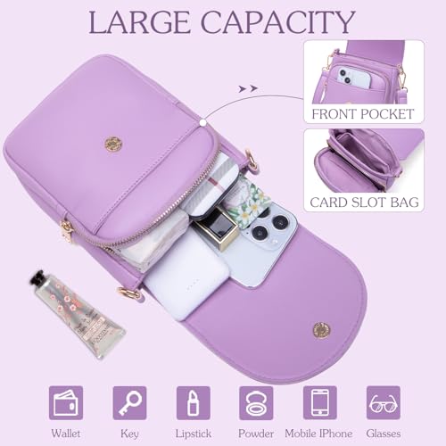 crossbody purse for teen girls small initial cell phone toddler purse leather triple compartment crossbody bags