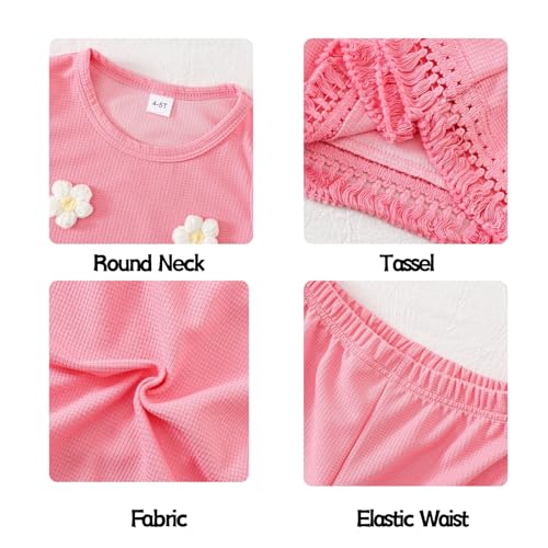 Image of Kids Toddler Girl Summer Clothes Letter Printed T-Shirt Top+ Floral Skirt 2pcs Girl's Skirt Set