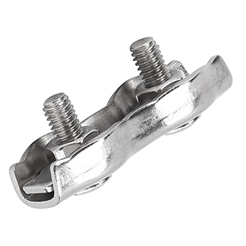 Braçadeira de cabo de cabo de aço inoxidável 12 peças clipe de cabo de aço inoxidável para construçã