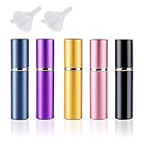 【Starkes und Auslaufsicheres】Die nachfüllbar parfümflasche bestehen aus aluminiumoxidflasche und glasflasche mit einer dichten, innenliegenden, haltbaren, festen und leckfreien dichtung