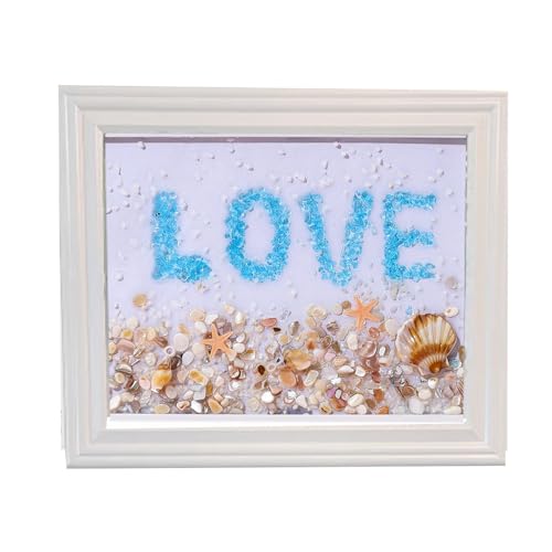 Generic - Kit d'art en verre de mer - Kit de peinture sur verre de mer - Kit d'art en résine avec motif marin pour enfants et adultes - Outils de cadre photo pour la décoration de la maison et les travaux