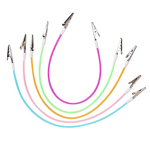 ERINGOGO Elderly-friendly Napkin Bib 5 Pack Bib Clips for Towel Holder Face Lanyard Colorful Scarf for Business Trips Random