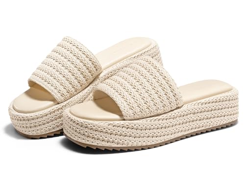 Sandales en raphia Coutgo femme plateforme été style bohème