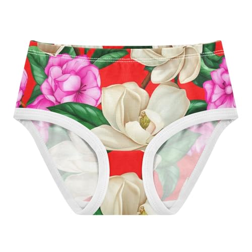 Cotton Toddler Underwear Custom Magnolia Flowers Spring Girl Panties Cute Colorful Kids Undies Briefs 2t