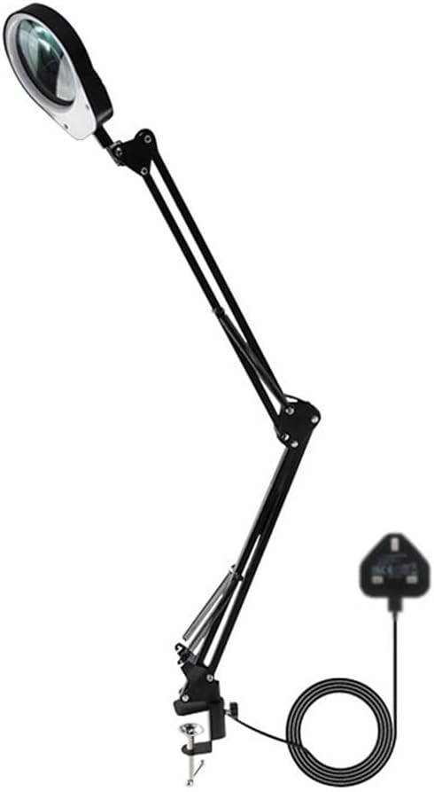 Clip Type Cantilever Bracket with Light Magnifying Glass, Electronic Repair, Embroidery Reading(10x)