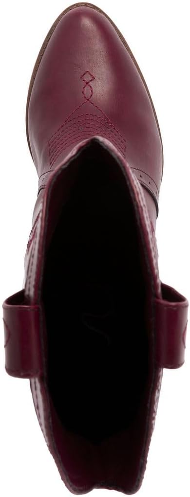 Sugar Women's Western Cowboy Boots – Mid-Calf Pointed Toe Booties with Stitch Detailing/Perforated Design – Pointed Toe, Block Heel, Pull-On Fit