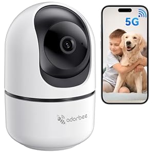 Indoor Security Camera for Home: 2K 360° 5G & 2.4G WiFi Camera with Phone App – Pet Dog Baby Monitor with 2 Way Audio – Motion Detection Night Vision for House Room Monitoring