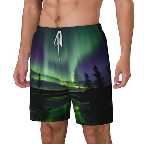 Short de bain homme imprimé séchage rapide short plage décontracté doublure compression