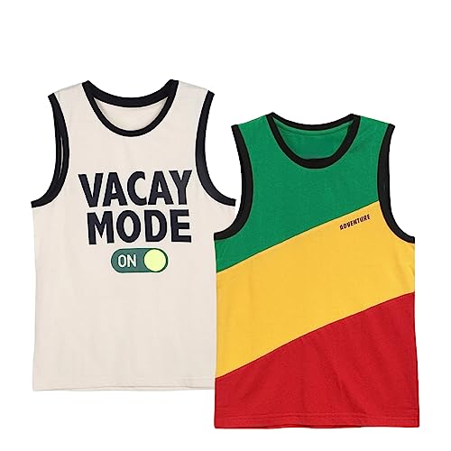 Image of Alan Jones Clothing Boy's Cotton Vest Sleeveless Regular Fit T-Shirt