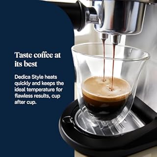 De'Longhi Dedica Style, Traditional Pump Espresso Machine, Coffee and Cappuccino Maker, EC685M, Silver