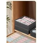 Foldable Fabric Drawer Organizer Boxes, 6, 7, 8, and 24 Grid Compartments for Underwear, Socks, and Clothing, Gray，8 - Image 5