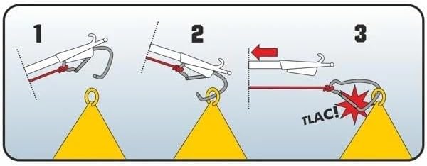 Stainless Steel Mooring Hook 16 for Boat Docking, AISI 316 Marine Grade with 2400 kgf Load Capacity, Easy Buoy Connection for Safe Mooring, Fits Any Boathook with Included Screws, Made in Italy