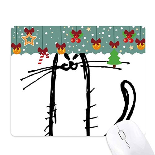 Alfombrilla de ratón de gato negro con sonrisa ideal para teletrabajo y oficinas