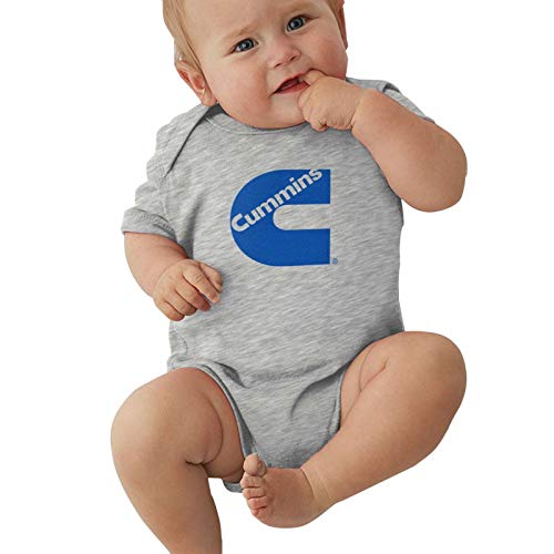 Jurenhq cummins-symbol soft onesies for baby girl onesies gray 0-…