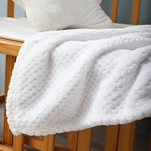 Exclusivo Mezcla Waffle Textured Fleece Baby Blanket, Soft And Warm Swaddle Blanket, Infant, Newborn, Toddler And Kids Receiving Blankets For Crib Stroller (Off White, 40X50 Inches) #TOP3