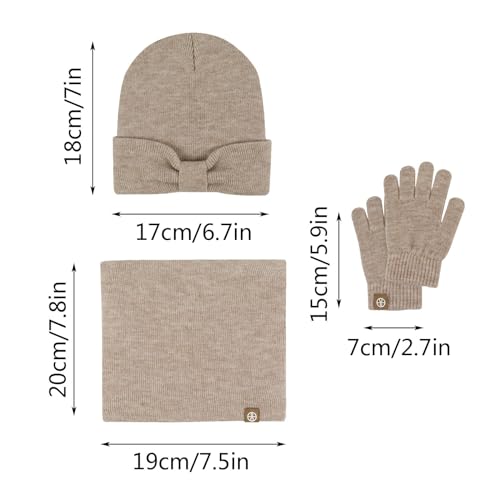 Conjunto de invierno para niño de 0 a 5 años con gorro de nudo y bufanda 6