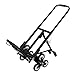PreAsion Heavy Duty Stair Climber Hand Trucks Portable Folding Stair Climbing Dolly, 420 LBS Capacity Handcart Luggage Cart with 6 Wheels and 2 Backup Wheels Black-with 2 Casters