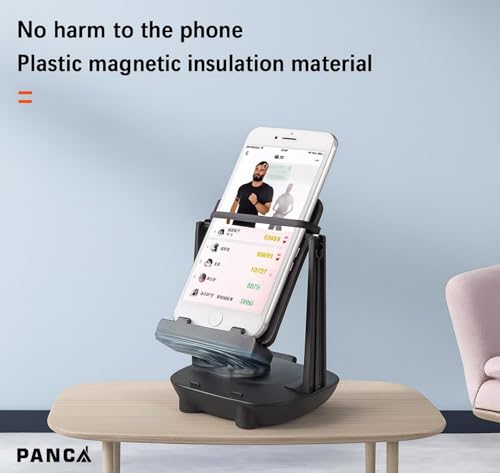 Image of PANCA Automatic Step Swing Device for Phones | Mobile Shaker Rocker for 2 Phones with Adjustable Holder | Desk Mount for Recording, Gaming & Step Counter Support (Black)