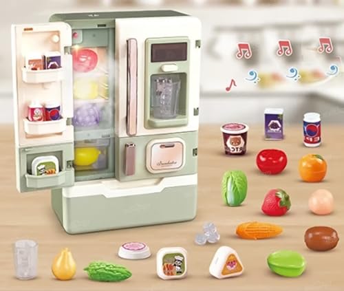 Image of Zest 4 Toyz Refrigerator Toy Set for Kids 28 PCS Kitchen Set with Light and Music Realistic Play Fridge Food Accessories Perfect for Role Play Fun Learning Toy for Boys and Girls