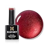 Bluesky Cat Eye Gel Nail Polish 10ml, Blazing Ruby - RRC06, Red Magnetic Nail Polish with Cat Eye Effect for LED UV Lamp, Long-Lasting, Salon & Home Manicures