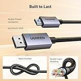 UGREEN 4K Displayport to HDMI Cable 3.3FT Uni-Directional Braided DP to HDMI Lead Aluminium Male to Male Multi-Screen Gaming Compatible with Monitor, Projector, HDTV, Dell Laptop, HP, AMD, NVIDIA (1M) - Image 6