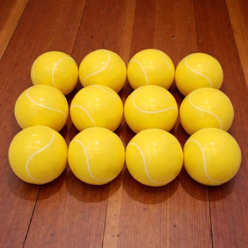 Image of Asera Tennis Ball Style Soft Sponge Balls for Kids, Set of 12 | Lightweight Yellow Sports Play Balls for Indoor & Outdoor Games | Safe Soft Foam Toy for Toddlers, Birthday Return Gifts & Party Favors