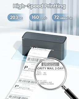 Phomemo 241BT Stampante Termica Etichette Spedizione 4x6, Bluetooth Stampante per Etichette Adesive, Etichettatrice per Piccole Imprese, Compatibile con Amazon, DHL, Etsy, DPD, UPS, Ebay & Shopify