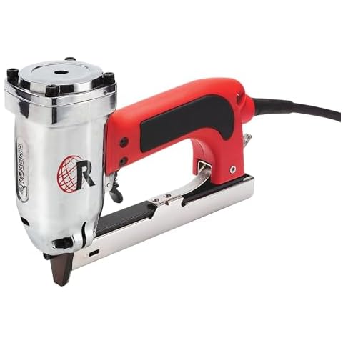 ROBERTS 10-600 3/16" Crown, 120V, 15-Amp, 20 Gauge Electric Stapler with Carrying Case, Red Cover