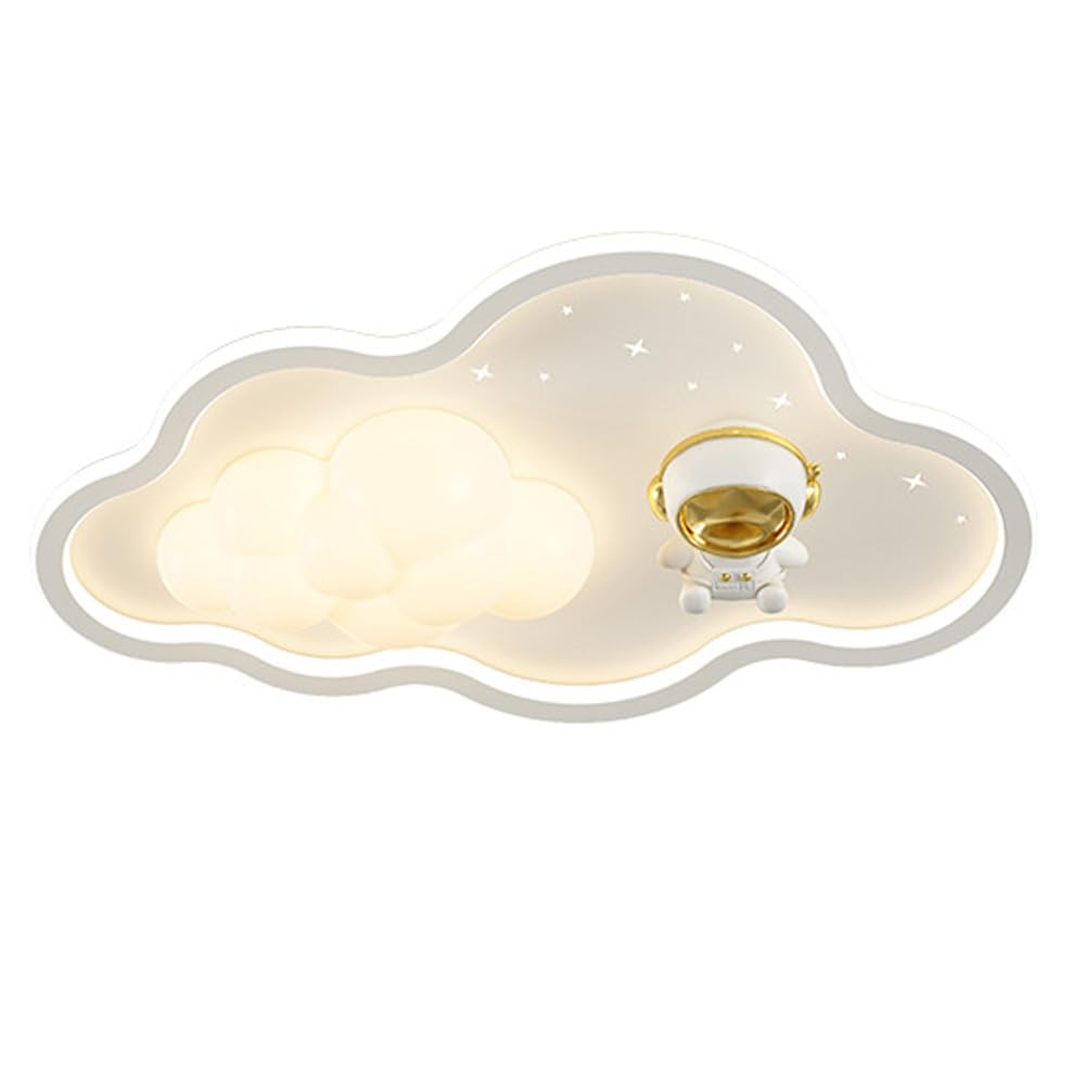 SXECAEPS Modern creative chandelier Modern LED Ceiling Lighting Fixture, Cloud Shaped Design With Remote, Flush Mount Dimmable Lights For Living Room Bedroom Kindergarten