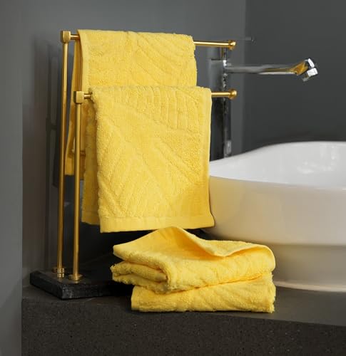 Image of MUSA Banana Face Towels | 400 GSM | Terry Face Towel Set of 4 with Free Bag | Super Soft & Ultra Absorbent Towels for Facewash | Face Towel for Women, Men (Golden Sunshine)
