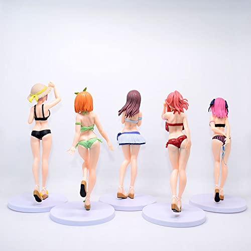 20Cm 5Pcs/Set Limited Edition Quintessential Quintuplets Figurine Nakano Miku Nino Yotsuba Action Figure Doll Model Cartoon Game Character Standing Adult Toy Doll Decoration Boxed Gift #TOP1