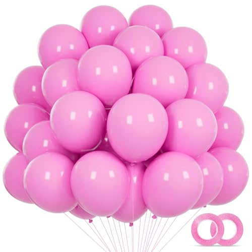 Image of Pink Balloons 110Pcs, 5 Inch Small Pink Latex Party Balloons, Mini Thick Pink Balloons for Birthday Wedding Baby Shower Decorations.