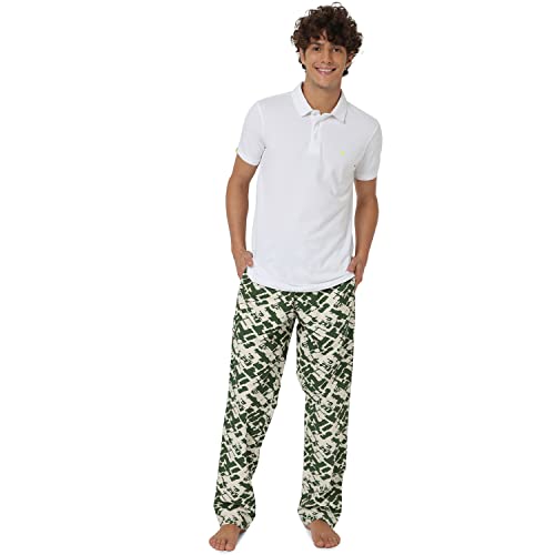 Image of Underjeans Men Black /White Cotton Pyjama