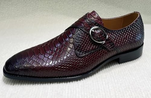 Santimon Men's Genuine Leather Formal Dress Shoes, Premium Luxury Fashion Buckle Slip On Loafers for Buiness Casual Wedding2