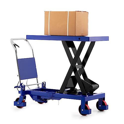 Pallit Carro elevador X hidráulico | 1000 kg de capacidad de carga | 1000 mm de altura de elevación | plataforma: 1016 x 515 mm | mesa elevadora