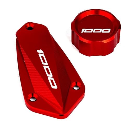Tapa de líquido de frenos de aluminio para Kawasaki Z1000/R, accesorios de acabado anodizado rojo