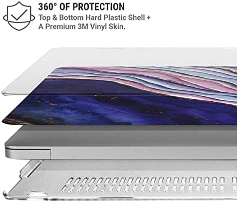 Skinit Case + Skin Compatible with MacBook Air 13in (2020) Originally Designed Violet Watercolor Geode Design