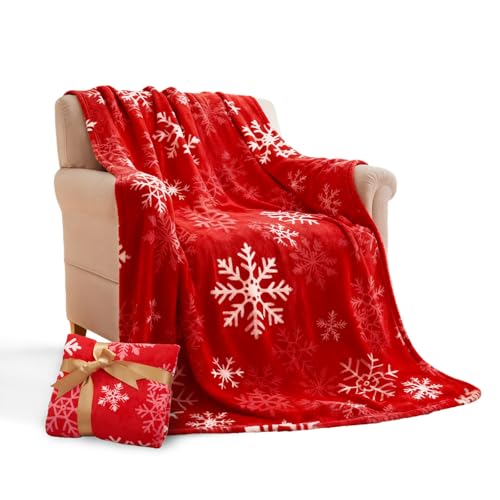 PIujsym Weihnachtsdecke Kuscheldecke Weihnachten 130x150cm Flauschig...