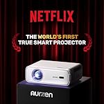 EAZZE D1 Smart Projector with WiFi and Bluetooth, Netflix-Officially-Licensed, Auto Focus & Keystone, DoIby Audio, Zoom, Native 1080P Movie, Portable Outdoor Mini Projector, White - Image 2