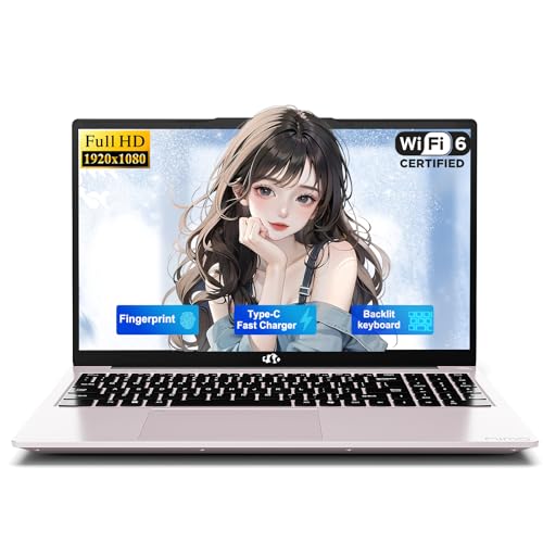 Image of NIMO 15.6 inch FHD Student Laptop, Quad-Core(Beats i3, up to 3.6GHz), 8GB RAM 256GB SSD, Computer with 65W PD Fast Charging, Backlit Keyboard, Fingerprint, Wi-Fi 6, for College Study and Business Home