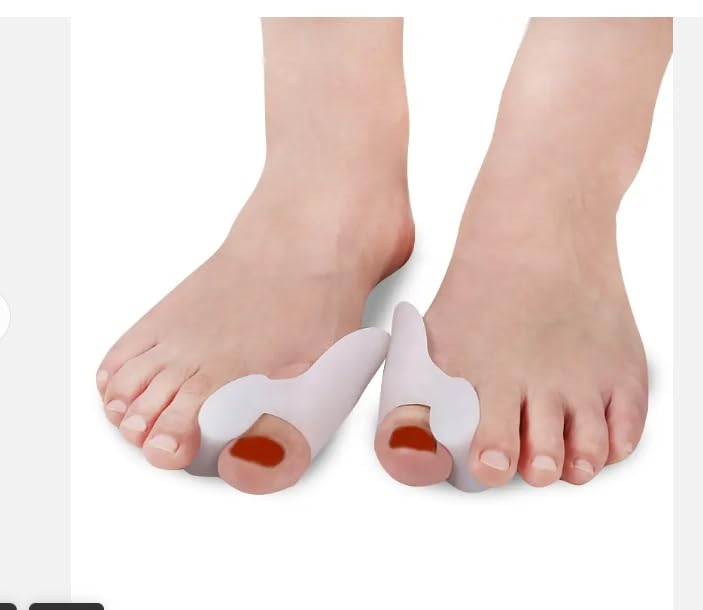 Corrector de Juanetes de Silicona para Pie - Separador de Dedos, Alivio del Dolor del Juanete, Ajustable y Elástico, Tamaño Único para Hombres y Mujeres, Ideal para Uso Nocturno y Diario.