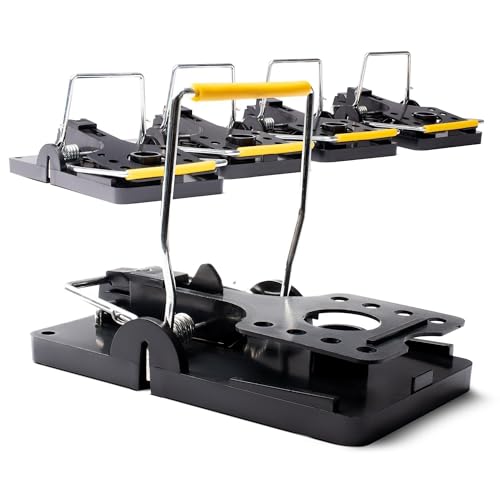 GARDIGO® Rattenfalle - 5er Set | Professionelle Schlagfalle zur Rattenbekämpfung | Wiederverwendbar und Hygienisch Dank Kunststoff | Drinnen & Draußen einsetzbar zum Ratten bekämpfen
