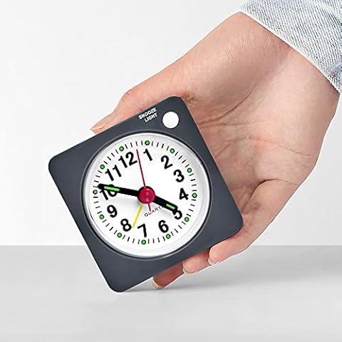 Jcobay Small Travel Alarm Clock with Snooze Cover